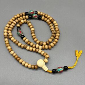 108 Bone Bead Mala Onyx Prayer Beads Necklace Tibetan Style Buddhist Meditation